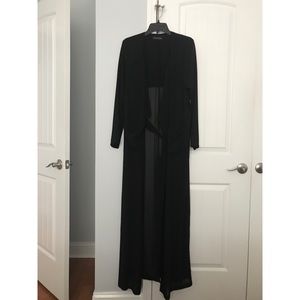 Black sheer duster